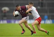 20 May 2023; Johnny Heaney of Galway in action against Cormac Quinn of Tyrone during the GAA Football All-Ireland Senior Championship Round 1 match between Galway and Tyrone at Pearse Stadium in Galway. Photo by Ray Ryan/Sportsfile