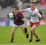 20 May 2023; John McGrath of Galway in action against Darragh Canavan of Tyrone during the GAA Football All-Ireland Senior Championship Round 1 match between Galway and Tyrone at Pearse Stadium in Galway. Photo by Ray Ryan/Sportsfile