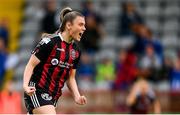 20 May 2023; Mia Dodd of Bohemians celebrates after scoring her side's first goal during the SSE Airtricity Women's Premier Division match between Bohemians and Athlone Town at Dalymount Park in Dublin. Photo by Seb Daly/Sportsfile