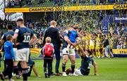 20 May 2023; Leinster players watch as La Rochelle lift the trophy after the Heineken Champions Cup Final match between Leinster and La Rochelle at Aviva Stadium in Dublin. Photo by Ramsey Cardy/Sportsfile