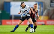 20 May 2023; Chloe Singleton of Athlone Town in action against Mia Dodd of Bohemians during the SSE Airtricity Women's Premier Division match between Bohemians and Athlone Town at Dalymount Park in Dublin. Photo by Seb Daly/Sportsfile