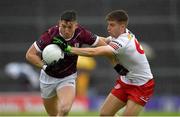 20 May 2023; Johnny Heaney of Galway in action against Cormac Quinn of Tyrone during the GAA Football All-Ireland Senior Championship Round 1 match between Galway and Tyrone at Pearse Stadium in Galway. Photo by Ray Ryan/Sportsfile