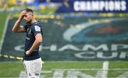 20 May 2023; Ross Byrne of Leinster reacts after defeat in the Heineken Champions Cup Final match between Leinster and La Rochelle at Aviva Stadium in Dublin. Photo by Brendan Moran/Sportsfile