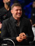 20 May 2023; UFC fighter Conor McGregor in attendance ahead of the undisputed super lightweight championship fight between Katie Taylor and Chantelle Cameron at the 3Arena in Dublin. Photo by Stephen McCarthy/Sportsfile