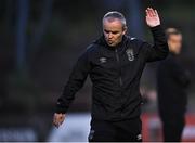20 May 2023; Athlone Town manager Tommy Hewitt reacts during the SSE Airtricity Women's Premier Division match between Bohemians and Athlone Town at Dalymount Park in Dublin. Photo by Seb Daly/Sportsfile