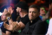 20 May 2023; UFC fighter Conor McGregor ahead of the undisputed super lightweight championship fight between Katie Taylor and Chantelle Cameron at the 3Arena in Dublin. Photo by Stephen McCarthy/Sportsfile