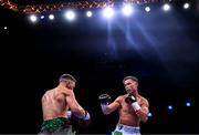 20 May 2023; Paddy Donovan, right, and Sam O'Maison during their welterweight bout at the 3Arena in Dublin. Photo by Stephen McCarthy/Sportsfile