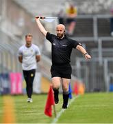 20 May 2023; Linesman Brendan Crawley before the GAA Football All-Ireland Senior Championship Round 1 match between Clare and Donegal at Cusack Park in Ennis, Clare. Photo by Ray McManus/Sportsfile