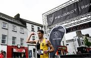 21 May 2023; Eoin Everard of Kilkenny City Harriers AC crosses the line to win the men's race during the Ashling Murphy 4 Miler, part of the Peugeot Race Series, in Tullamore, Offaly. Photo by Harry Murphy/Sportsfile