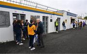 21 May 2023; Supporters gather outside the turnstiles, in advance of their opening, before the Munster GAA Hurling Senior Championship Round 4 match between Clare and Cork at Cusack Park in Ennis, Clare. Photo by Ray McManus/Sportsfile