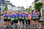 21 May 2023; Runners from Kilcormac Killoughey AC, Offaly, before the Ashling Murphy 4 Miler, part of the Peugeot Race Series, in Tullamore, Offaly. Photo by Harry Murphy/Sportsfile