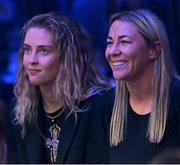 20 May 2023; UFC fighter Molly McCann, right, and Ellis Clark in attendance at the undisputed super lightweight championship fight between Katie Taylor and Chantelle Cameron at the 3Arena in Dublin. Photo by Stephen McCarthy/Sportsfile