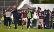 21 May 2023; Cathal Mannion of Galway leaves the field after picking up an injury during the Leinster GAA Hurling Senior Championship Round 4 match between Galway and Antrim at Pearse Stadium in Galway. Photo by Tom Beary/Sportsfile