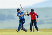 21 May 2023; Typhoons batter Louise Little is bowled during the Evoke Super Series match between Dragons and Typhoons at Oak Hill Cricket Club in Kilbride, Wicklow. Photo by Seb Daly/Sportsfile