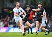 21 May 2023; Paul Cribbin of Kildare in action against Darragh Cummins of Sligo during the GAA Football All-Ireland Senior Championship Round 1 match between Sligo and Kildare at Markievicz Park in Sligo. Photo by Ramsey Cardy/Sportsfile