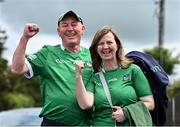 21 May 2023; Limerick supporters Peter and Aileen Aherne, from the Cork Road, before the Munster GAA Hurling Senior Championship Round 4 match between Tipperary and Limerick at FBD Semple Stadium in Thurles, Tipperary. Photo by Piaras Ó Mídheach/Sportsfile