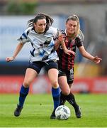 20 May 2023; Chloe Singleton of Athlone Town in action against Mia Dodd of Bohemians during the SSE Airtricity Women's Premier Division match between Bohemians and Athlone Town at Dalymount Park in Dublin. Photo by Seb Daly/Sportsfile