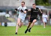 21 May 2023; Paul Cribbin of Kildare in action against Brian Cox of Sligo during the GAA Football All-Ireland Senior Championship Round 1 match between Sligo and Kildare at Markievicz Park in Sligo. Photo by Ramsey Cardy/Sportsfile