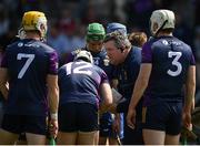 21 May 2023; Wexford manager Darragh Egan gives instructions to his team ahead of the Leinster GAA Hurling Senior Championship Round 4 match between Wexford and Westmeath at Chadwicks Wexford Park in Wexford. Photo by Daire Brennan/Sportsfile
