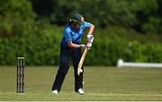 21 May 2023; Typhoons batter Georgia Atkinson during the Evoke Super Series match between Dragons and Typhoons at Oak Hill Cricket Club in Kilbride, Wicklow. Photo by Seb Daly/Sportsfile