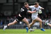 21 May 2023; Darragh Kirwan of Kildare in action against Alan Reilly of Sligo during the GAA Football All-Ireland Senior Championship Round 1 match between Sligo and Kildare at Markievicz Park in Sligo. Photo by Ramsey Cardy/Sportsfile