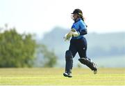 21 May 2023; Typhoons batter Mary Waldron during the Evoke Super Series match between Dragons and Typhoons at Oak Hill Cricket Club in Kilbride, Wicklow. Photo by Seb Daly/Sportsfile