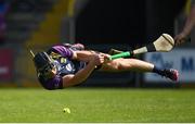 21 May 2023; Mikie Dwyer of Wexford attempts a shot during the Leinster GAA Hurling Senior Championship Round 4 match between Wexford and Westmeath at Chadwicks Wexford Park in Wexford. Photo by Daire Brennan/Sportsfile
