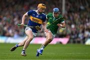21 May 2023; Mark Kehoe of Tipperary in action against Michael Casey of Limerick during the Munster GAA Hurling Senior Championship Round 4 match between Tipperary and Limerick at FBD Semple Stadium in Thurles, Tipperary. Photo by Brendan Moran/Sportsfile