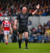 21 May 2023; Referee Johnny Murphy during the Munster GAA Hurling Senior Championship Round 4 match between Clare and Cork at Cusack Park in Ennis, Clare. Photo by Ray McManus/Sportsfile