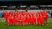 21 May 2023; The Cork players celebrate with the cup after the Munster Intermediate Camogie Final match between Cork and Kerry at Cusack Park in Ennis, Clare. Photo by Ray McManus/Sportsfile