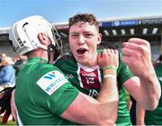 21 May 2023; Owen McCabe, left, and Derek McNicholas of Westmeath celebrate after the Leinster GAA Hurling Senior Championship Round 4 match between Wexford and Westmeath at Chadwicks Wexford Park in Wexford. Photo by Daire Brennan/Sportsfile