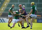 21 May 2023; Owen McCabe of Westmeath in action against Lee Chin of Wexford during the Leinster GAA Hurling Senior Championship Round 4 match between Wexford and Westmeath at Chadwicks Wexford Park in Wexford. Photo by Daire Brennan/Sportsfile