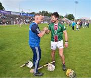 21 May 2023; Westmeath manager Joe Fortune and Robbie Greville celebrate after the Leinster GAA Hurling Senior Championship Round 4 match between Wexford and Westmeath at Chadwicks Wexford Park in Wexford. Photo by Daire Brennan/Sportsfile