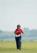 21 May 2023; Dragons batter Leah Paul during the Evoke Super Series match between Dragons and Typhoons at Oak Hill Cricket Club in Kilbride, Wicklow. Photo by Seb Daly/Sportsfile