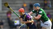 21 May 2023; Conor Hearne of Wexford in action against Tommy Doyle of Westmeath during the Leinster GAA Hurling Senior Championship Round 4 match between Wexford and Westmeath at Chadwicks Wexford Park in Wexford. Photo by Daire Brennan/Sportsfile