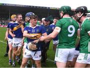 21 May 2023; Players tussle after the Munster GAA Hurling Senior Championship Round 4 match between Tipperary and Limerick at FBD Semple Stadium in Thurles, Tipperary. Photo by Piaras Ó Mídheach/Sportsfile