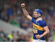 21 May 2023; John McGrath of Tipperary celebrates after scoring the last point of the game, from a free, to tie the match during the Munster GAA Hurling Senior Championship Round 4 match between Tipperary and Limerick at FBD Semple Stadium in Thurles, Tipperary. Photo by Piaras Ó Mídheach/Sportsfile