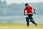 21 May 2023; Dragons batter Amy Hunter during the Evoke Super Series match between Dragons and Typhoons at Oak Hill Cricket Club in Kilbride, Wicklow. Photo by Seb Daly/Sportsfile