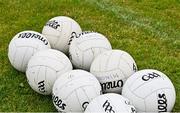 21 May 2023; A general view of match balls before the GAA Football All-Ireland Senior Championship Round 1 match between Sligo and Kildare at Markievicz Park in Sligo. Photo by Ramsey Cardy/Sportsfile