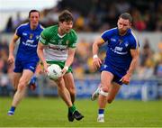 20 May 2023; Conor O'Donnell of Donegal in action against Cian O'Dea of Clare during the GAA Football All-Ireland Senior Championship Round 1 match between Clare and Donegal at Cusack Park in Ennis, Clare. Photo by Ray McManus/Sportsfile