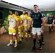 20 May 2023; Captains Grégory Alldritt of La Rochelle and James Ryan of Leinster in the tunnell before the Heineken Champions Cup final match between Leinster and La Rochelle at the Aviva Stadium in Dublin. Photo by Harry Murphy/Sportsfile
