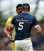20 May 2023; Will Skelton of La Rochelle and James Ryan of Leinster during the Heineken Champions Cup Final match between Leinster and La Rochelle at Aviva Stadium in Dublin. Photo by Ramsey Cardy/Sportsfile