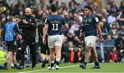 20 May 2023; Michael Ala'alatoa of Leinster leaves the pitch after being shown a red card during the Heineken Champions Cup Final match between Leinster and La Rochelle at Aviva Stadium in Dublin. Photo by Ramsey Cardy/Sportsfile