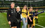 20 May 2023; La Rochelle head coach Ronan O'Gara, with his mother Joan, after the Heineken Champions Cup Final match between Leinster and La Rochelle at Aviva Stadium in Dublin. Photo by Ramsey Cardy/Sportsfile