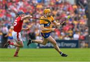 21 May 2023; David Fitzgerald of Clare in action against Conor Lehane of Cork during the Munster GAA Hurling Senior Championship Round 4 match between Clare and Cork at Cusack Park in Ennis, Clare. Photo by Ray McManus/Sportsfile