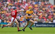 21 May 2023; David Fitzgerald of Clare in action against Conor Lehane of Cork during the Munster GAA Hurling Senior Championship Round 4 match between Clare and Cork at Cusack Park in Ennis, Clare. Photo by Ray McManus/Sportsfile