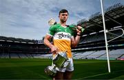 23 May 2023; Jason Sampson of Offaly during the Joe McDonagh Cup Final media event at Croke Park in Dublin. Photo by David Fitzgerald/Sportsfile