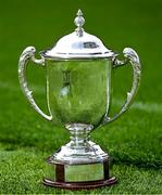 23 May 2023; The Joe McDonagh Cup is seen during a media event for the final at Croke Park in Dublin. Photo by David Fitzgerald/Sportsfile