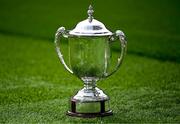 23 May 2023; The Joe McDonagh Cup is seen during a media event for the final at Croke Park in Dublin. Photo by David Fitzgerald/Sportsfile