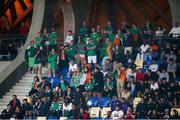 23 May 2023; Republic of Ireland supporters during the UEFA European U17 Championship Final Tournament match between Hungary and Republic of Ireland at Pancho Aréna in Felcsút, Hungary. Photo by David Balogh/Sportsfile
